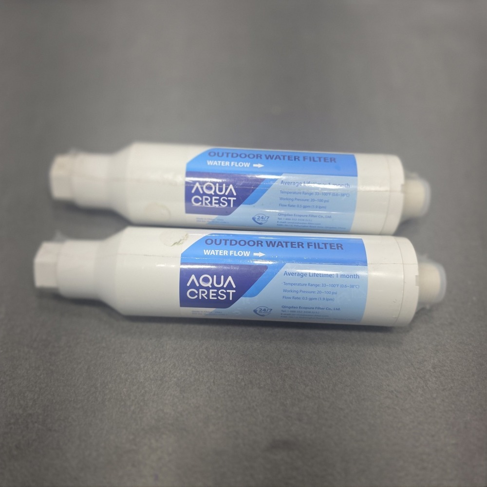 AQUA CREST WATER FILTER 2 PACK SEALED- NEW.  E